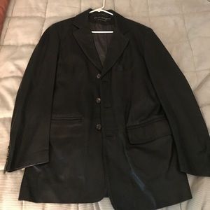 Black Leather Ferragamo Blazer