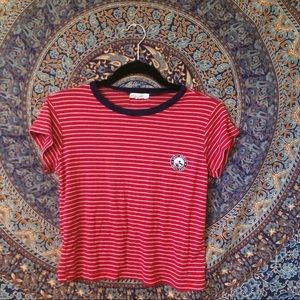 Striped Tee with Graphic