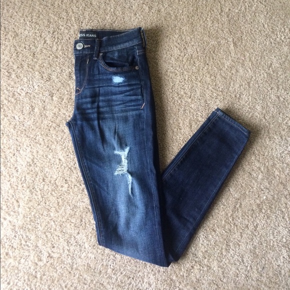 Express Denim - Destroyed mid rise Express Jean leggings