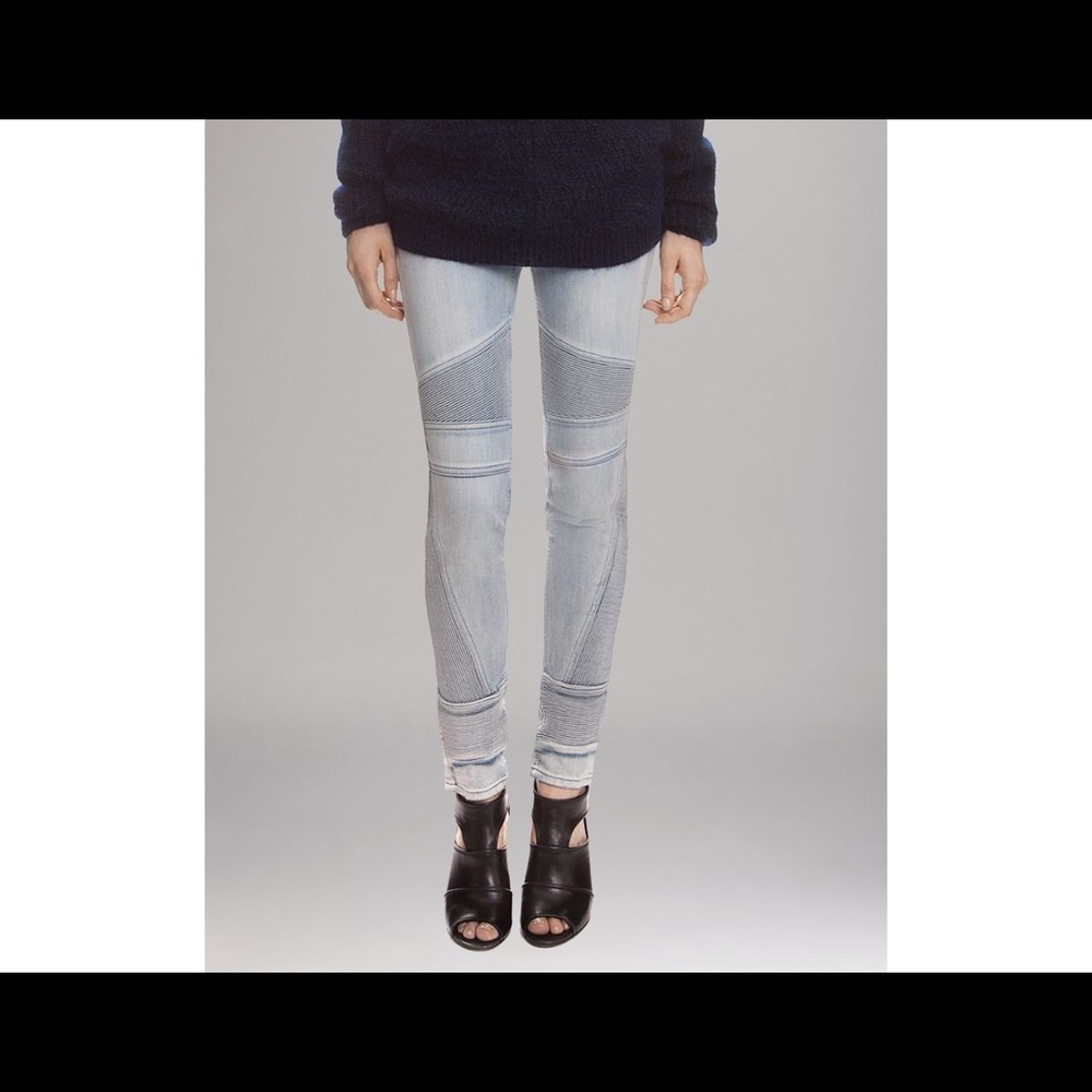 +SOLD+NWT Sandro Moto jeans size29 light grey/blue - Picture 1 of 2