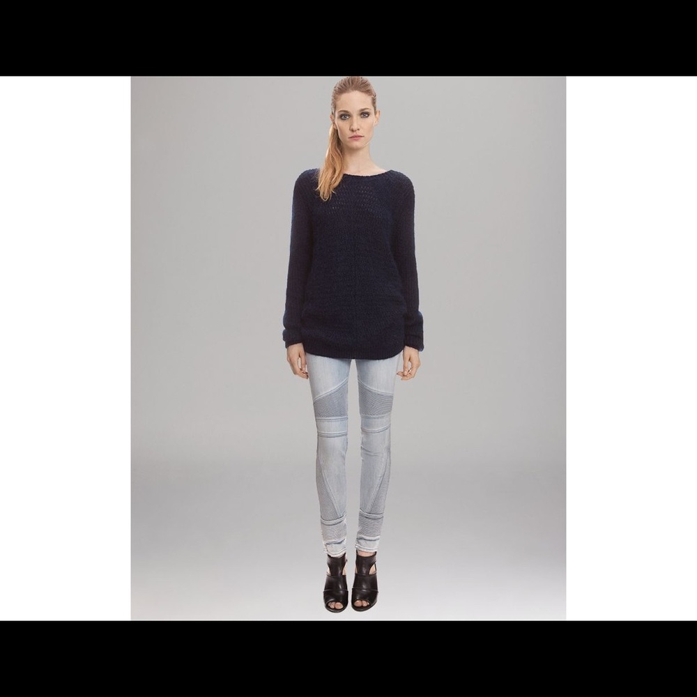 +SOLD+NWT Sandro Moto jeans size29 light grey/blue - Picture 2 of 2