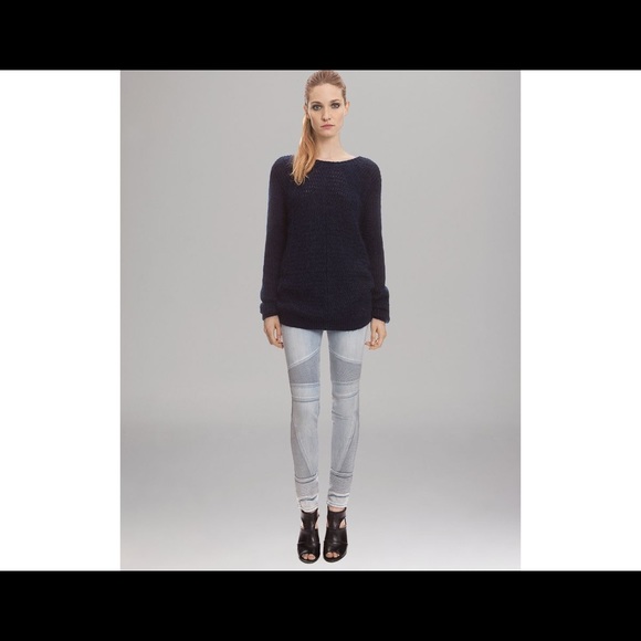 +SOLD+NWT Sandro Moto jeans size29 light grey/blue - Picture 2 of 2