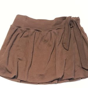 Girls Brown Mini Skirt