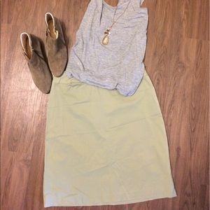 Light Green fitted skirt