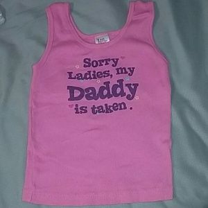 Pink toddler tank top