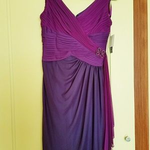 NWT Alex Evenings ombre berry cocktail dress