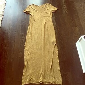 Banana republic small olive green maxi dress