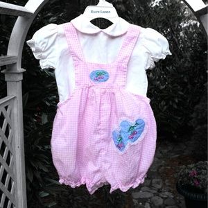 Girls Romper & Blouse Set