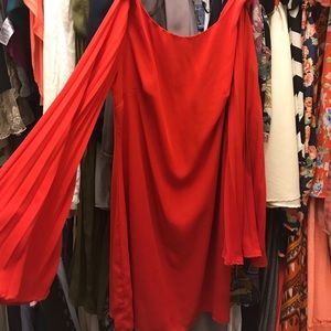 GB Red Bell Sleeve Mini Dress