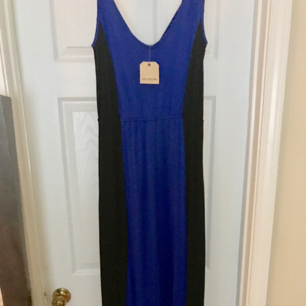 NWT Cobalt blue and black maxi dress with tags