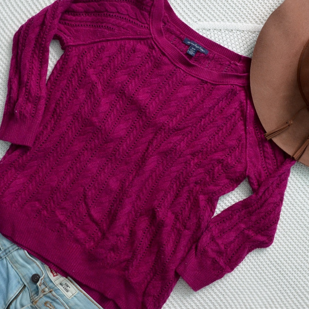 American Eagle Cable Knit Sweater