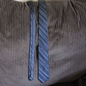 NWOT Slim Black silk striped tie