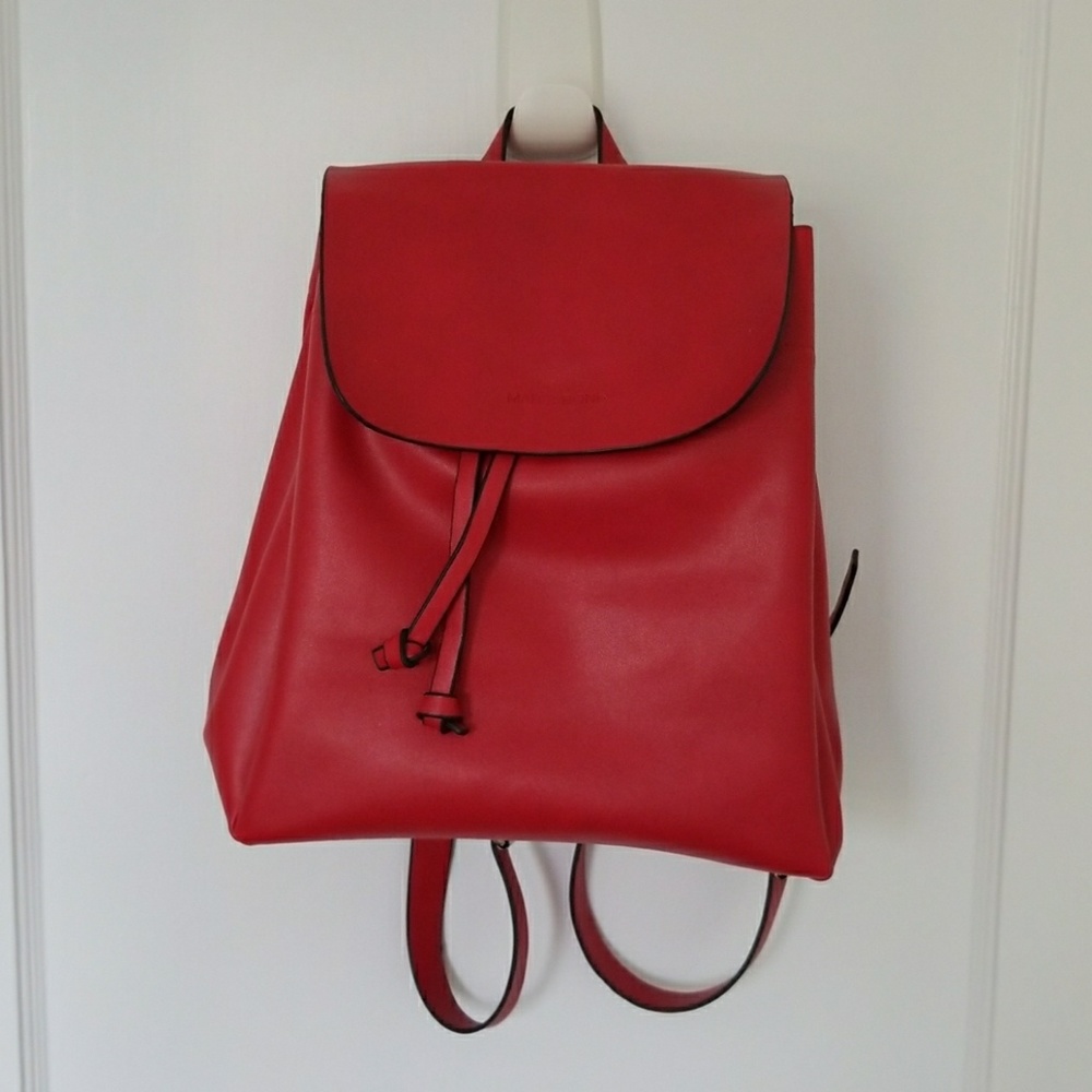 Marci Bond vegan leather red backpack