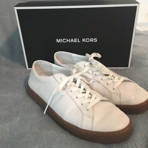 Men's white leather Michael Kors shoes