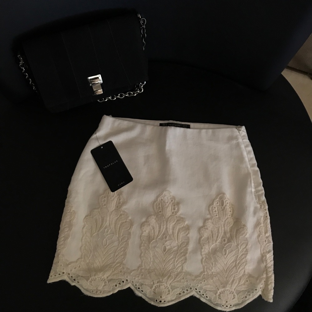 NWT zara scalloped skirt