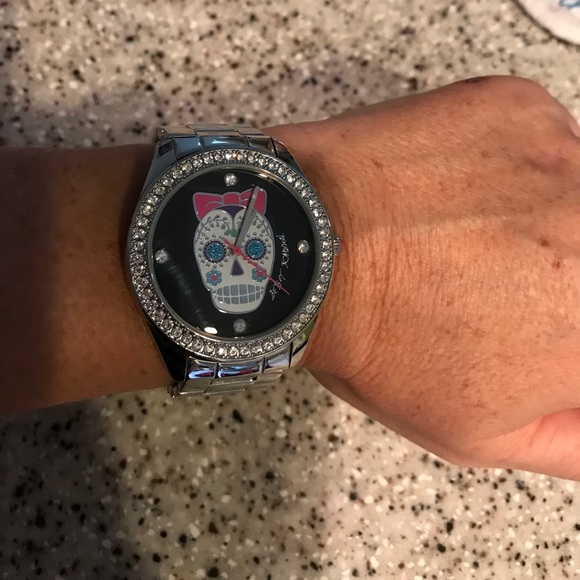 Betsey Johnson Jewelry - Amazing skull Betsey Johnson watch all links