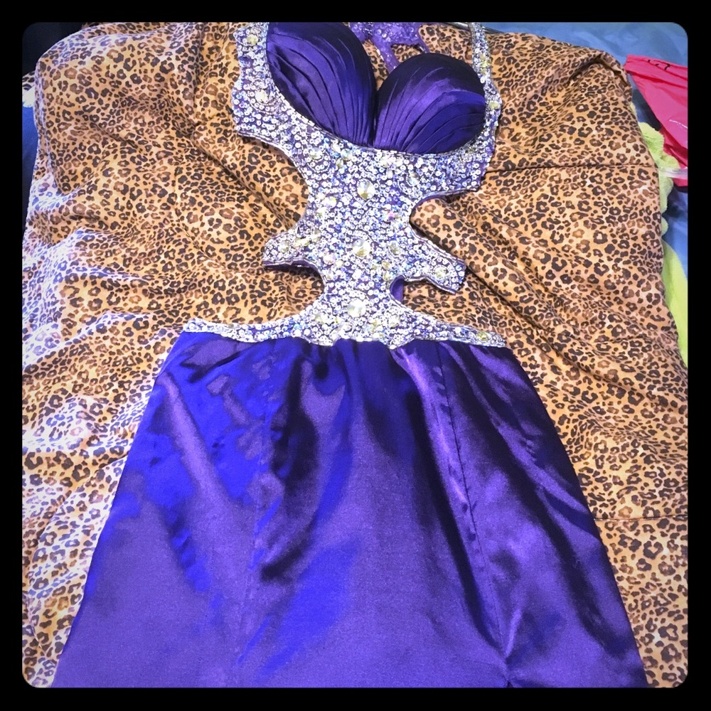 Plum prom dress