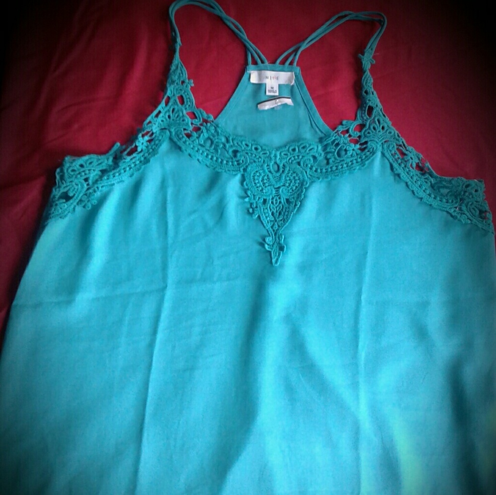 Laced spaghetti strapped blouse