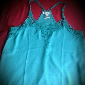 Laced spaghetti strapped blouse