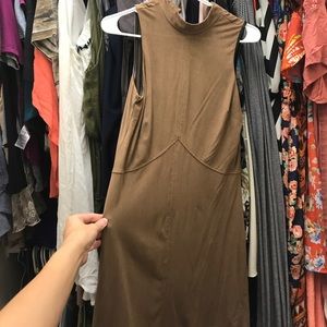(Sold!!!)Brown velvet mini dress (SOLD)