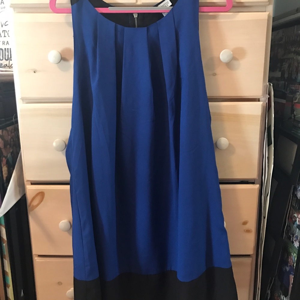 Charming Charlie blue and black dress