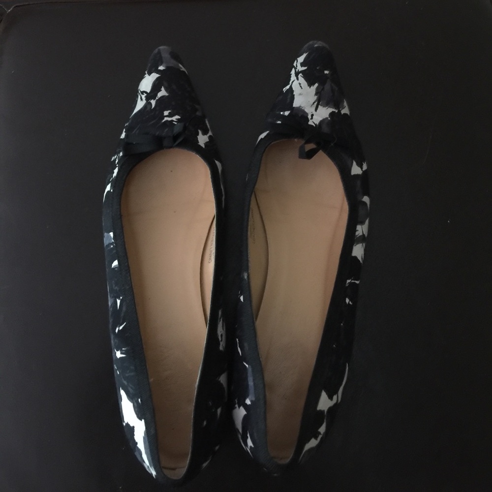 Flowered JCrew flats