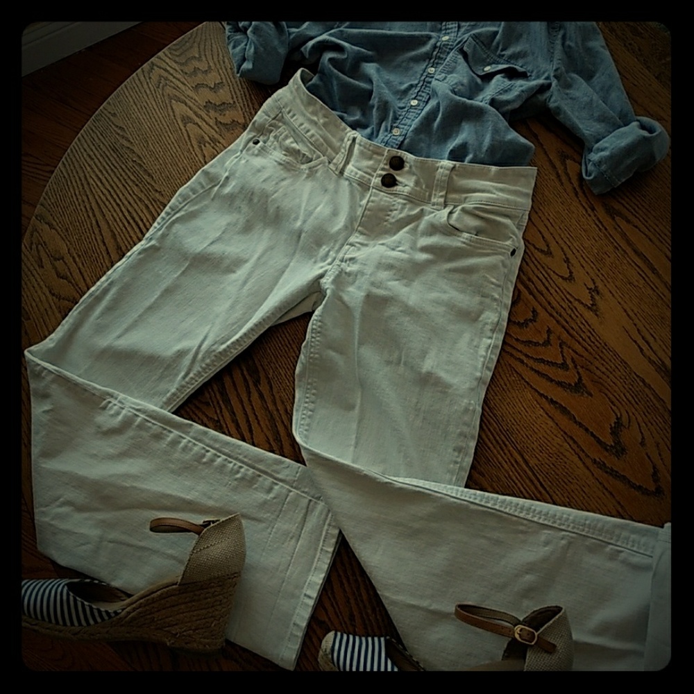 CAbi white jeans