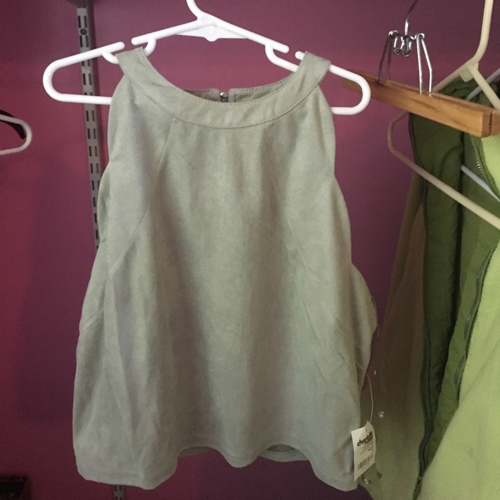 High neck line tank top