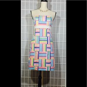 LILLY PULITZER STRAPLESS MULTI COLOR DRESS SZ4