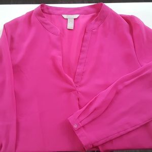 Pink long sleeve blouse