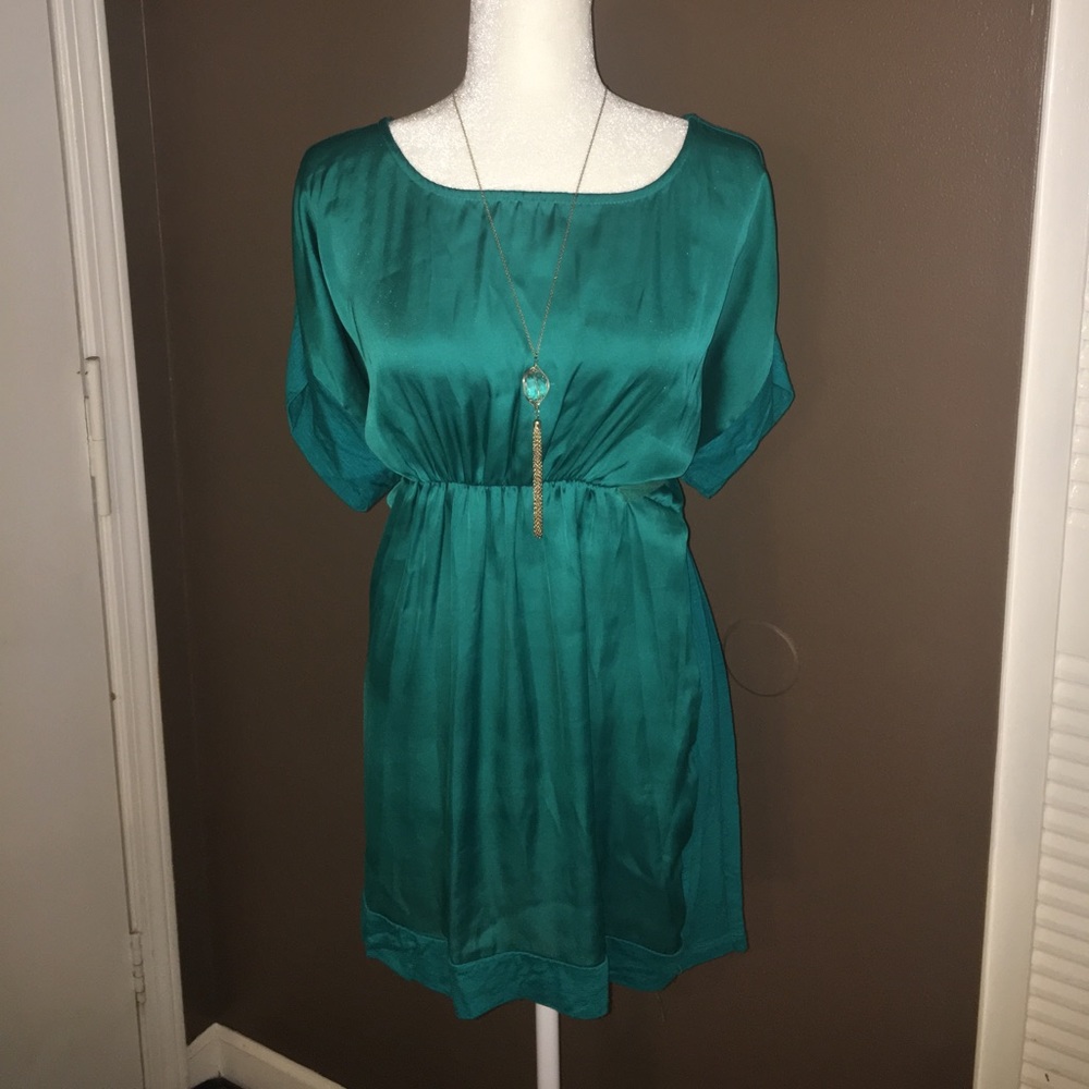 Satin Dress - Teal