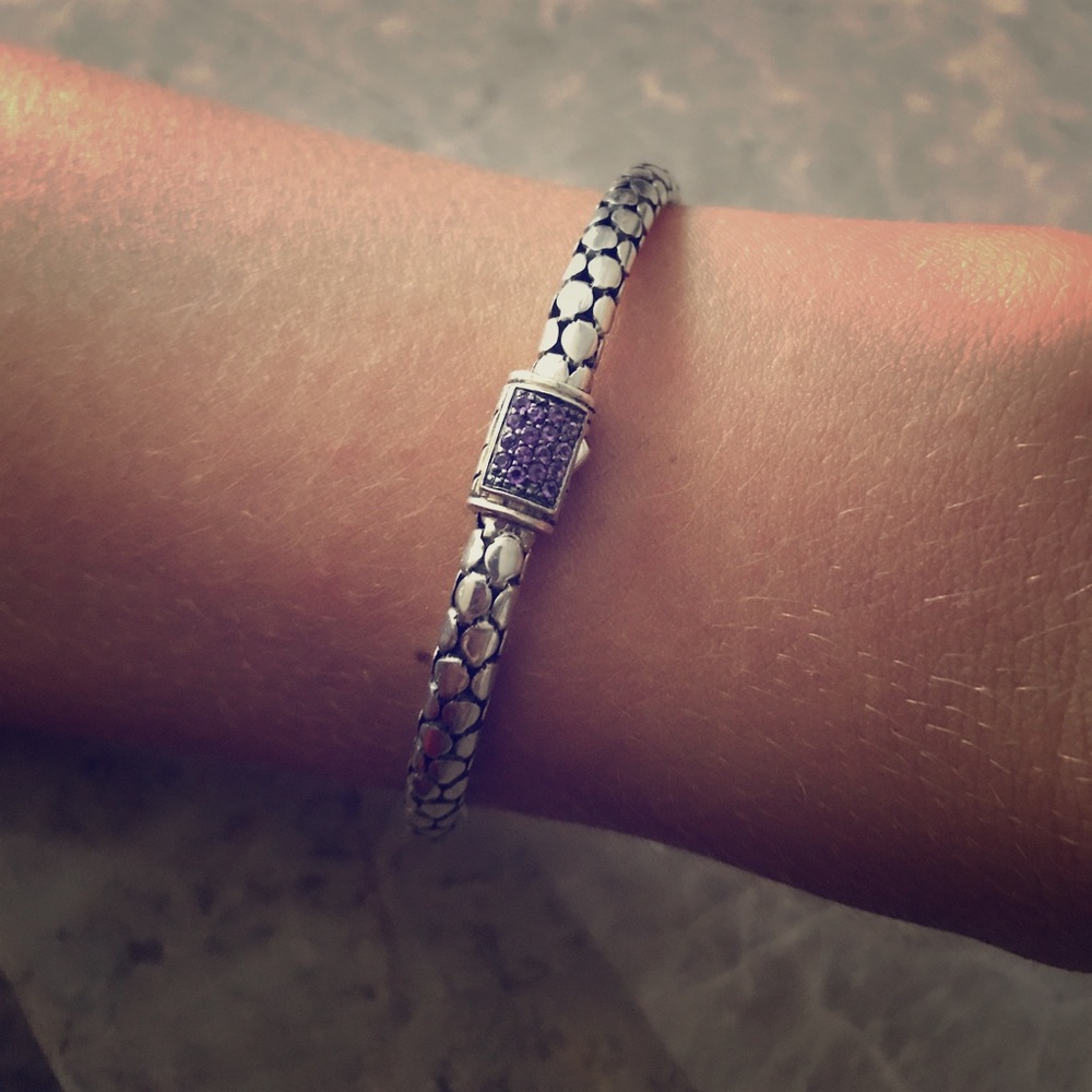 {John Hardy} Dot Bracelet with Amethyst