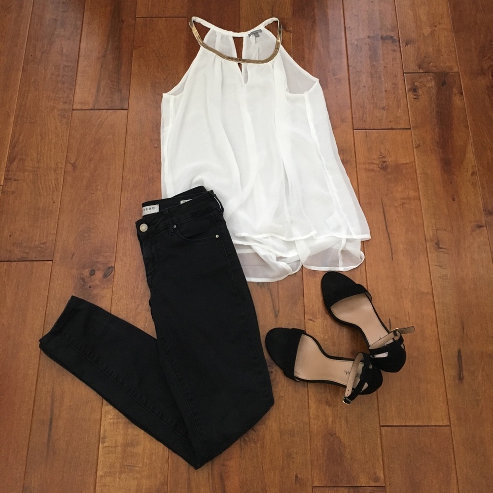 Sheer white tank top