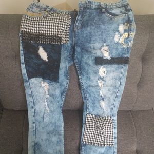 Desigual Ripped Ankle Grazer Jeans