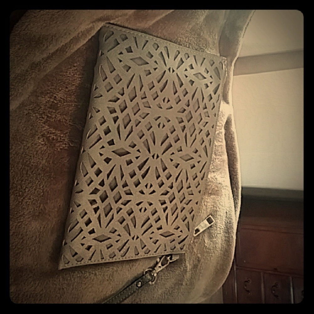 Aldo gray clutch