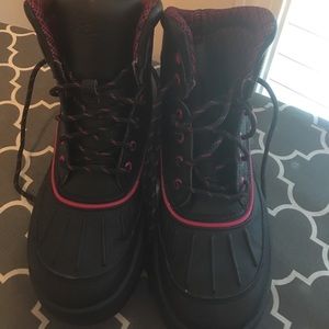 Pink and black ACG boots 6y (7.5) women's