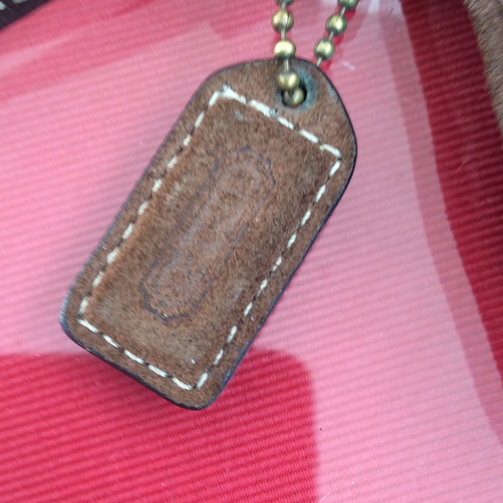 Coach wristlet brown suede trim - Picture 3 of 5