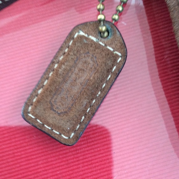 Coach wristlet brown suede trim - Picture 3 of 5