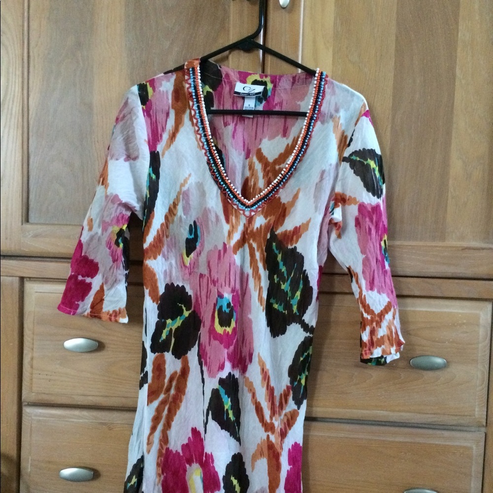 NWOT CZ BEADED COVER UP