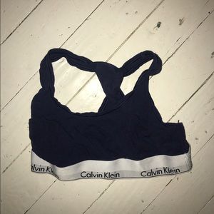 Navy calvin klein bra