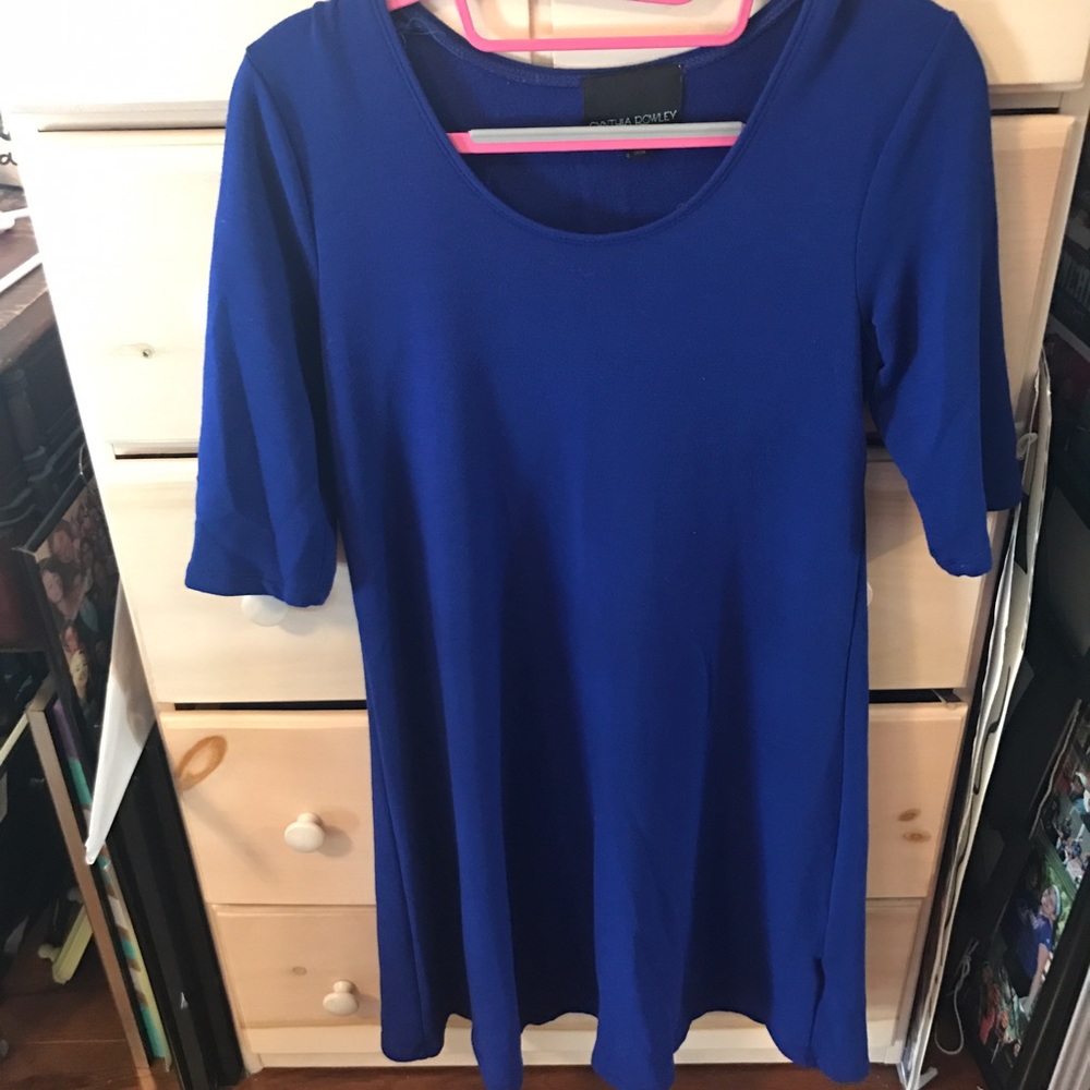 Cynthia Rowley royal blue cotton dress
