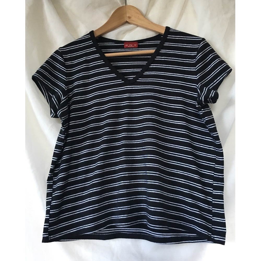 Striped V-Neck Tee