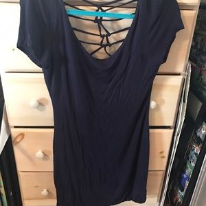 Navy fitted dress