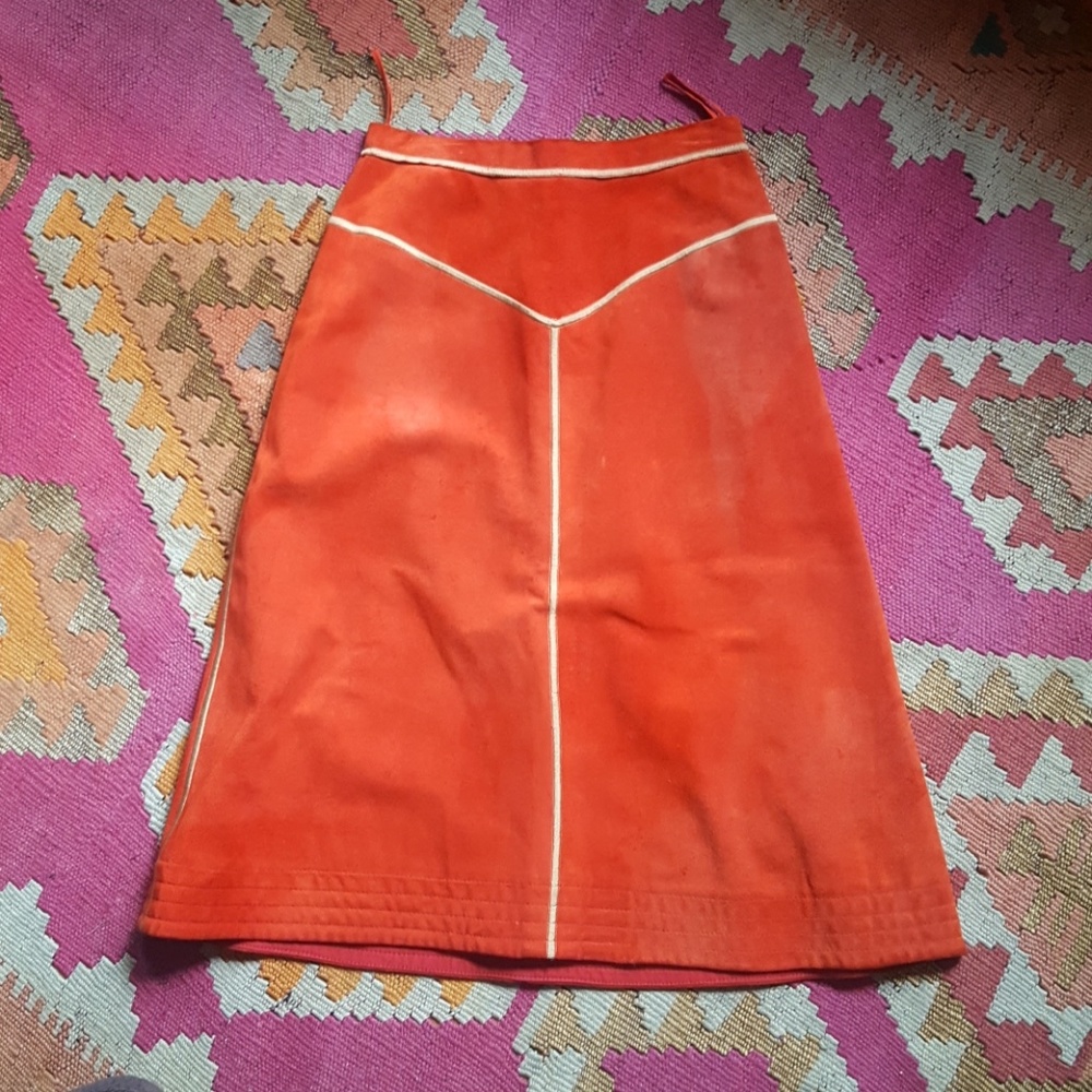 Rare Vintage Bonnie Cashin Leather Skirt