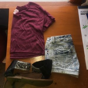 Dark pink Aztec crop top! Size XS