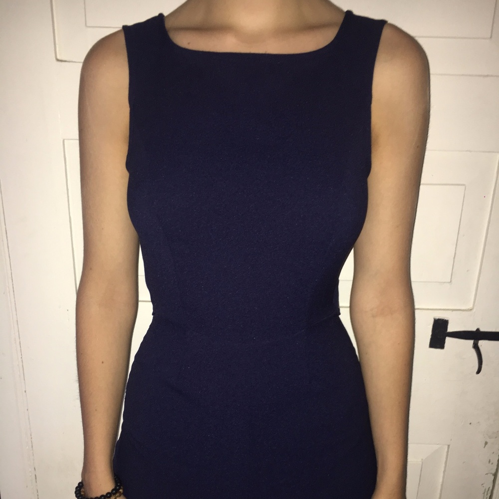 Navy scalloped romper
