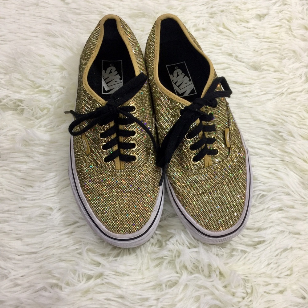 Gold Glitter Vans Sneaker