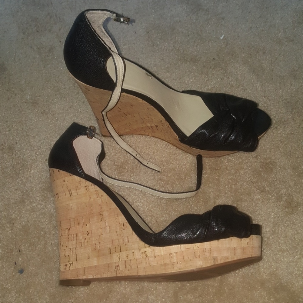 Nine west ankle strap wedges.