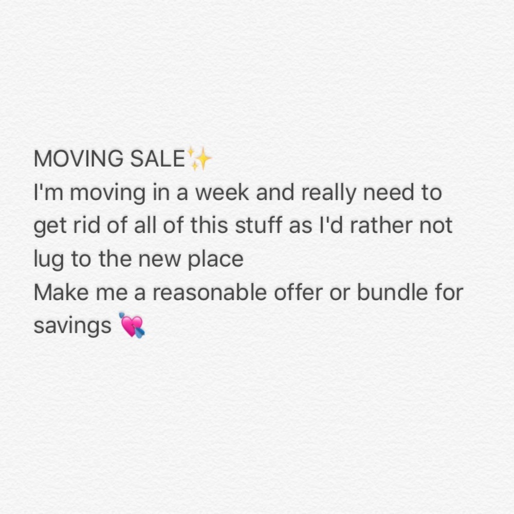 MOVING SALE