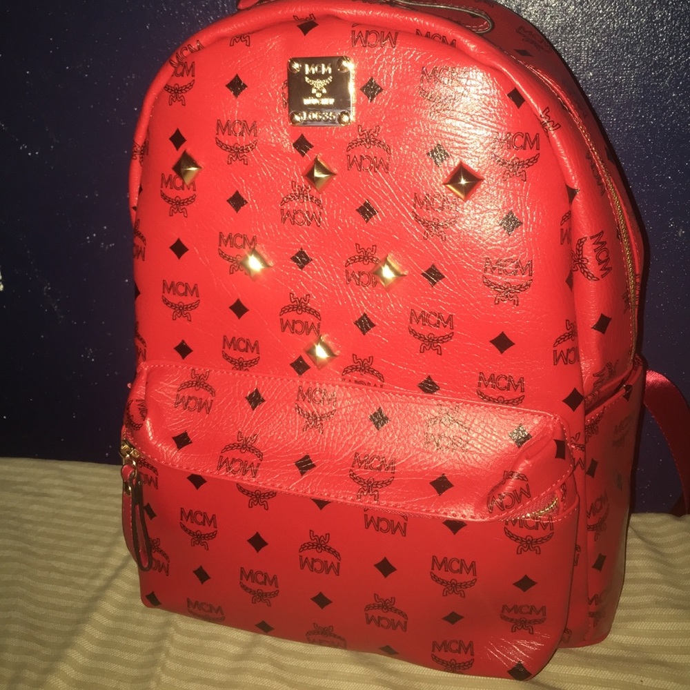 Red MCM Bookbag